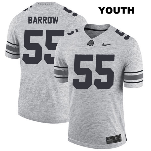 Ohio State Buckeyes Youth Malik Barrow #55 Gray Authentic Nike College NCAA Stitched Football Jersey SL19B83PS